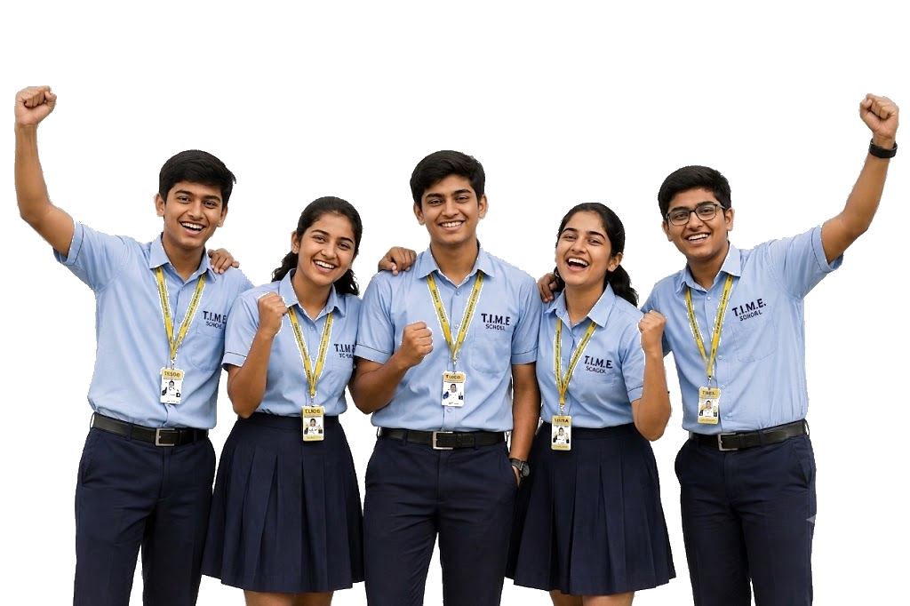 T.I.M.E. School Students Celebrating Class X Board Ranks
